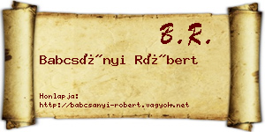 Babcsányi Róbert névjegykártya