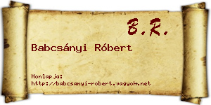 Babcsányi Róbert névjegykártya