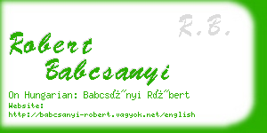 robert babcsanyi business card